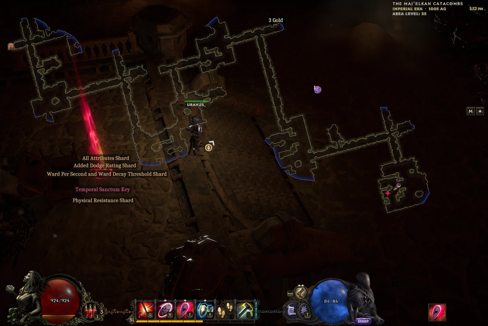 Maj'Elkan Catacombs One-Shot Cache location